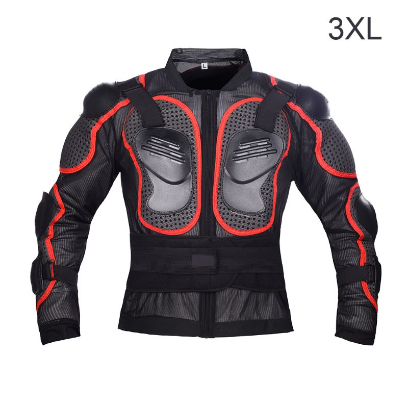 Motorcykel anti-fald jakke ridetøj helkrops skjorte motocross ryg gear  u90c: R  3xl