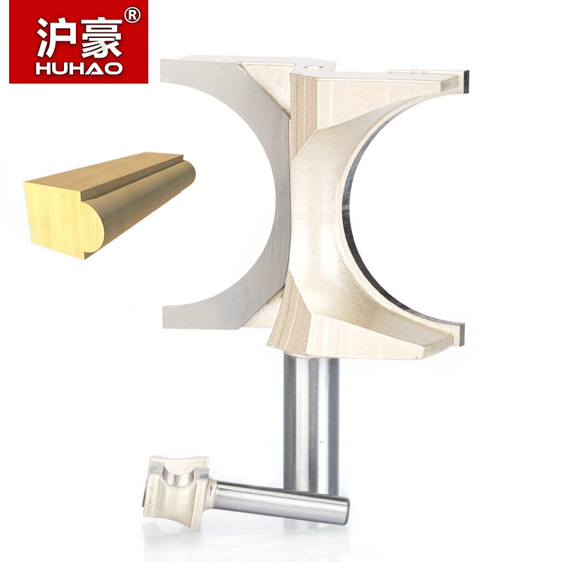 Huhao 1 stuks 1/2 " schacht halfronde bit 2 -snijder freesbits voor hout zonder lager houtbewerkingsgereedschap frees