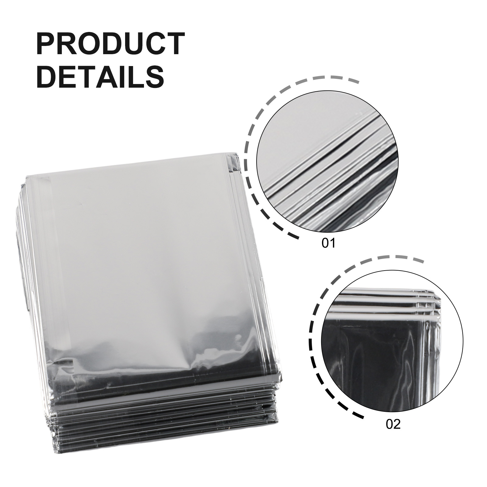 Film réfléchissant polyvalent pour l'extérieur, couverture argentée, feuilles de couverture en Mylar pour tente de plantation, accessoire d'outils de jardin