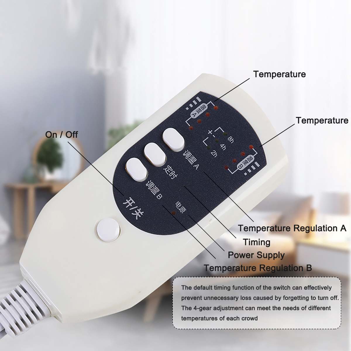 Warm Elektrische Deken Smart Control Verwarmde Deken Elektrische Verwarming Deken Verwarmde Mat Timing 2/4/8H 5 Niveau Temp Controle