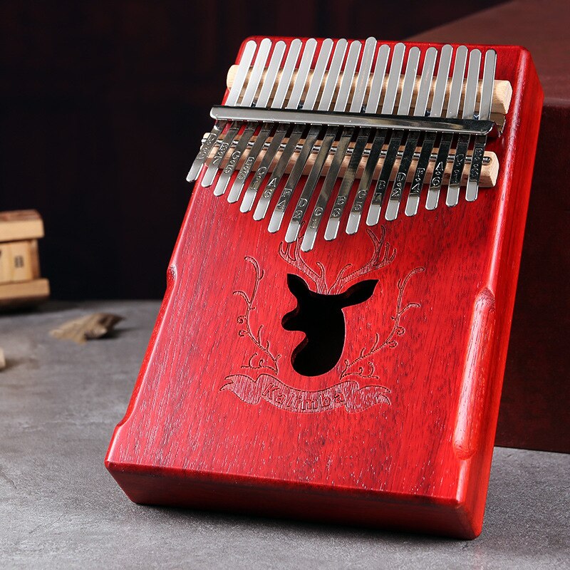 17 Keys Kalimba Mahogany Thumb Piano Reed 17 Key Music Keyboard Mini Piano High Wooden African Kalimba Finger Piano: A2