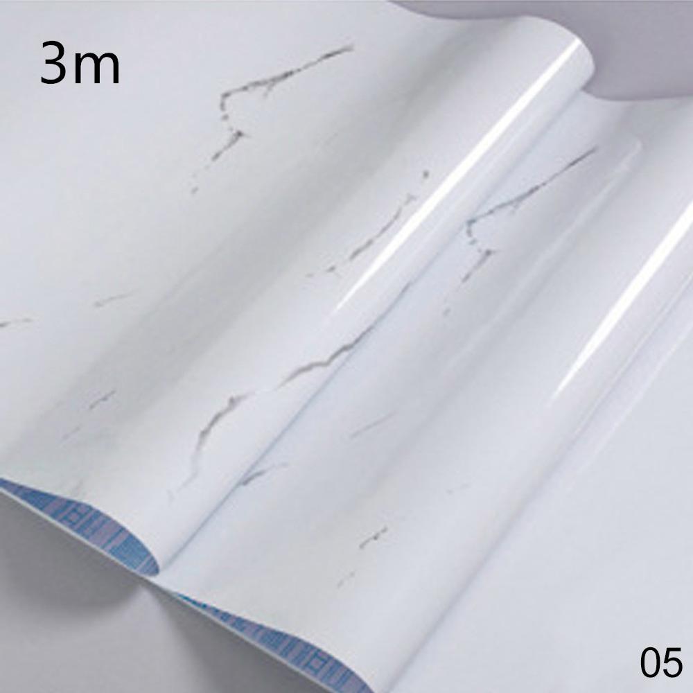 3m og 5m/ ruller selvklæbende marmor vinyl anti lampe sort tapet møbler dekorative vandtætte køkken backsplash klistermærker: 05 3m