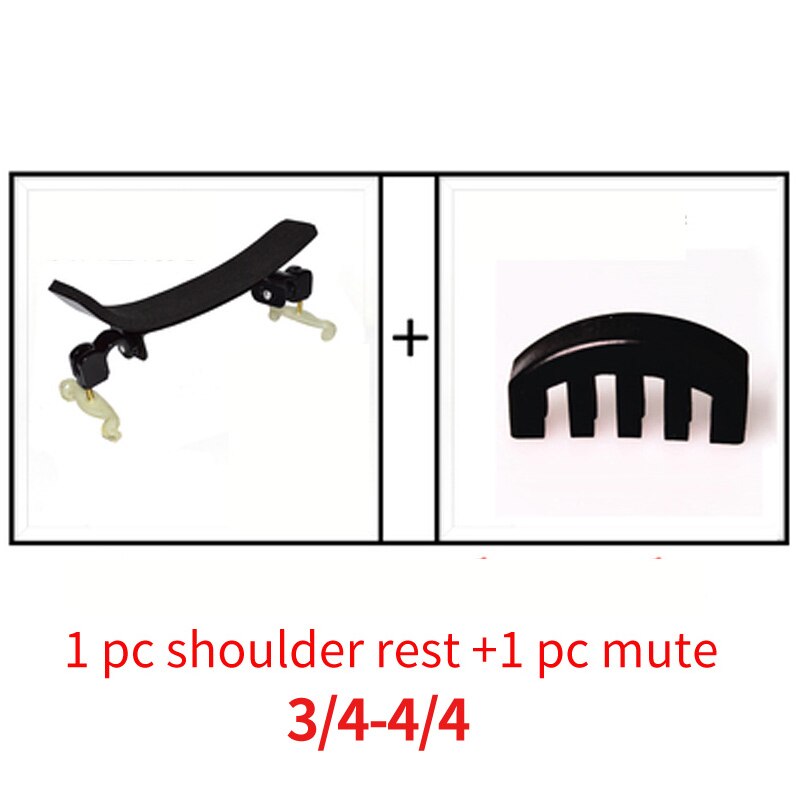 Repose-épaule réglable pour violon 3/4 4/4 1/4 1/2, accessoire de Bon Style, pièces de Support, raccords: white 34 44  mute
