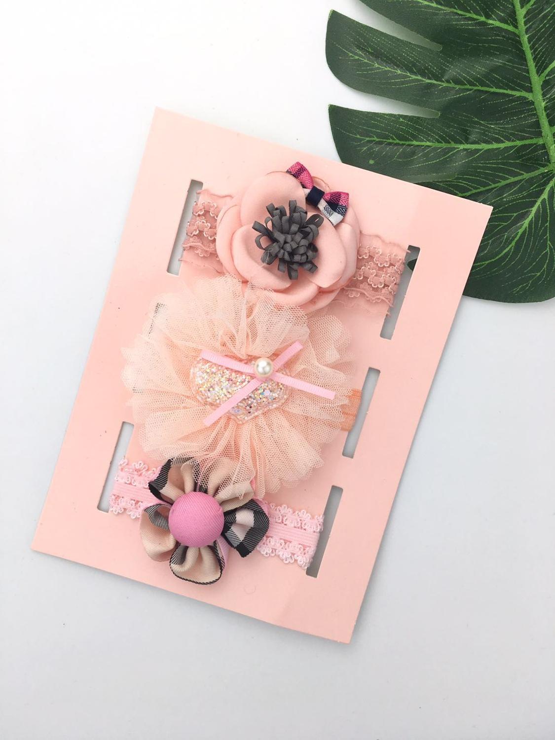 3 Stks/partij Baby Meisje Hoofdband Elastische Hoofddeksels Bloemen Strik Haar Accessoires Voor Baby Meisje Verjaardagsfeestje: 10