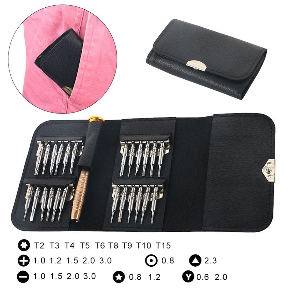 DIYFIX Mobile Phone Repair Tools Opening Screwdriver Set for iPhone MacBook Xiaomi Tablet PC Small Toy Disassemble Hand Tool Kit: 25in1 Screwdriver