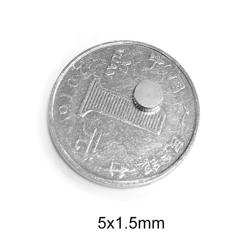 50 ~ 2000 Stuks 5X1.5 Neodymium Magneet Disc 5*1.5 Mm Permanente Magneet Kleine Ronde 5 Mm X 1.5 Mm Electro Magnetisme Sterke Magneet 5*1.5