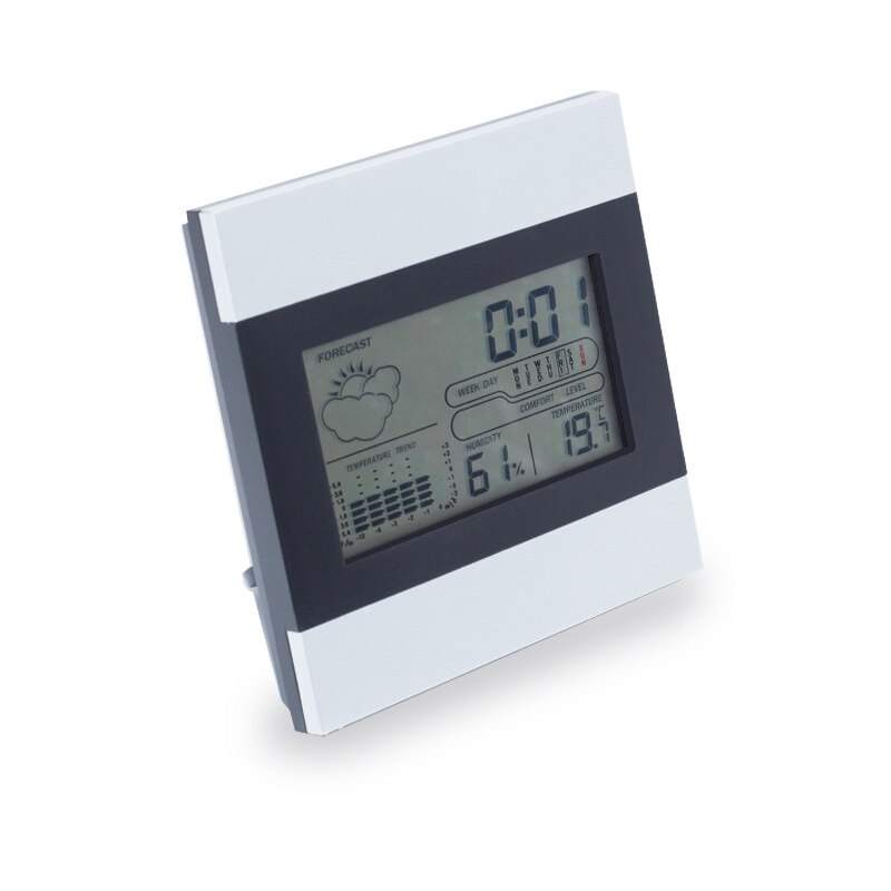 Digital Alarm Clock Travel Clock with Snooze Indoor Temperature Humidity Monitor Weather Forecast for Bedroom Bedside Travel