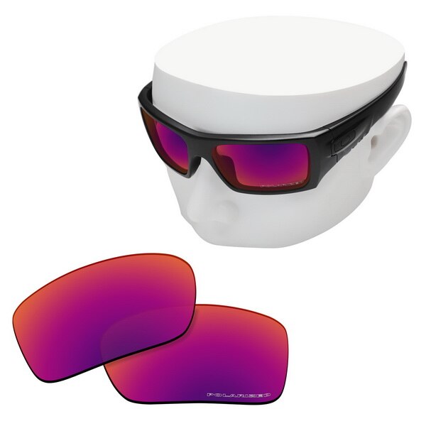 OOWLIT Anti-Kras Vervanging Lenzen voor-Oakley Si Ballistic Det Cord Geëtst Gepolariseerde Zonnebril: Purple Red Mirror