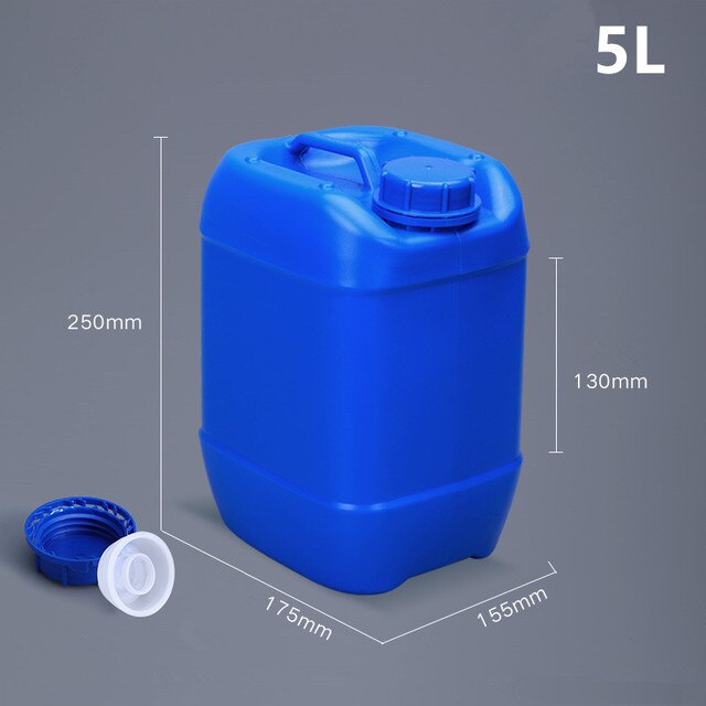 Empty 5 liter Stackable Plastic Container Thicken PreservativePlastic Storage Container for Liquid Lltion 1PCS: 5L Blue