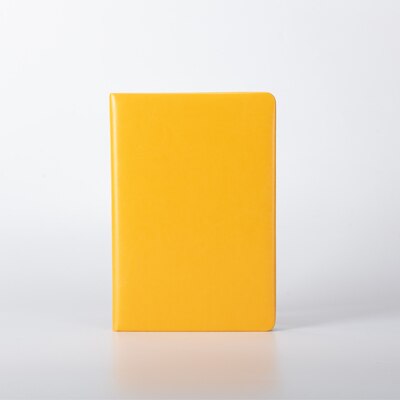 A5 Journal Daily Office Work Business Creativity Simple Notebook Leather Diary Book Notepad School Supply Stationery: Yellow  A5