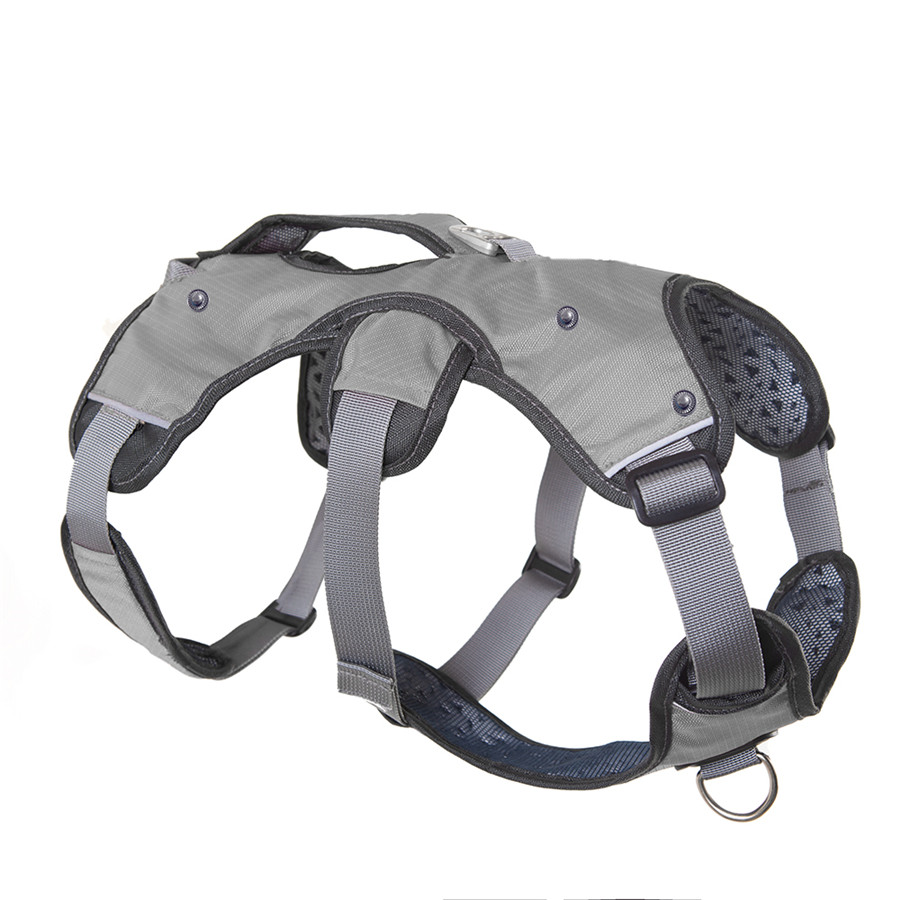 Hond Harnas Voor Honden Vest Sterke Reflecterende Harnas Service Hond Levert Accessoires Gewatteerde Verstelbare Veiligheid Vehicular Lood: gray upgrade / XL  81-107cm chest