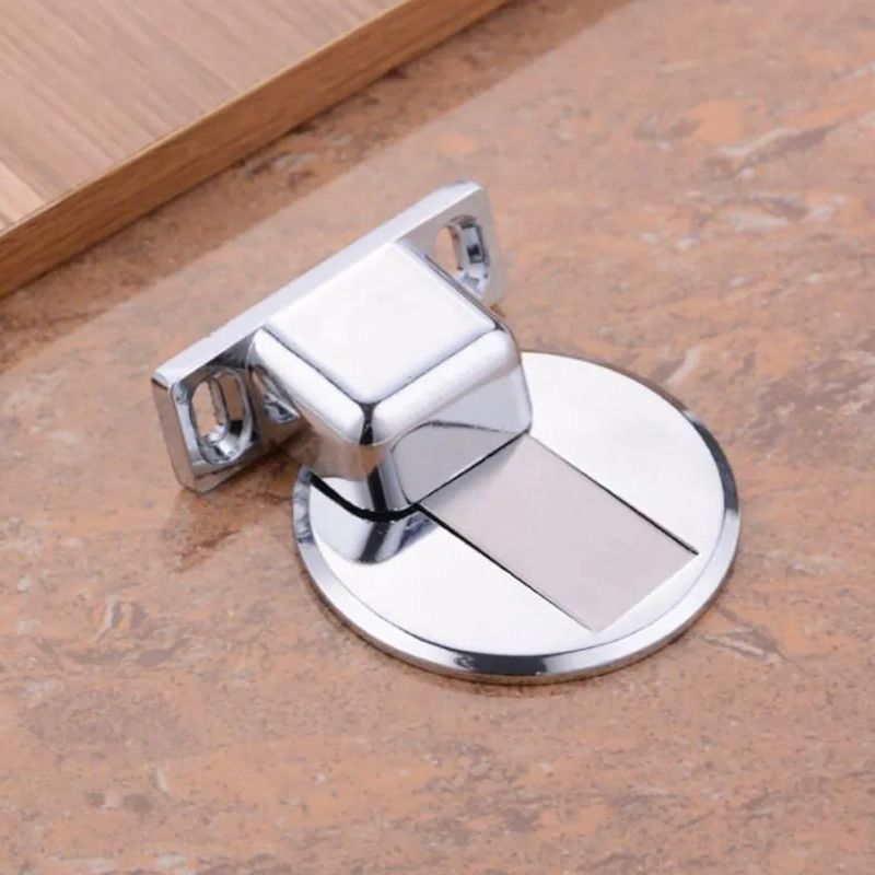Butée de porte magnétique, butée de porte magnétique cachée, alliage de zinc, butée de porte auto-adhésive et perforée pour montage au sol,самозажимной