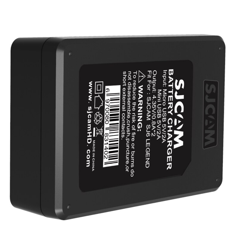 Originele SJCAM Accessoires Travel Bureauhouder Dual Slot Batterij Lader voor SJCAM SJ6 Legend Sport Actie Camera