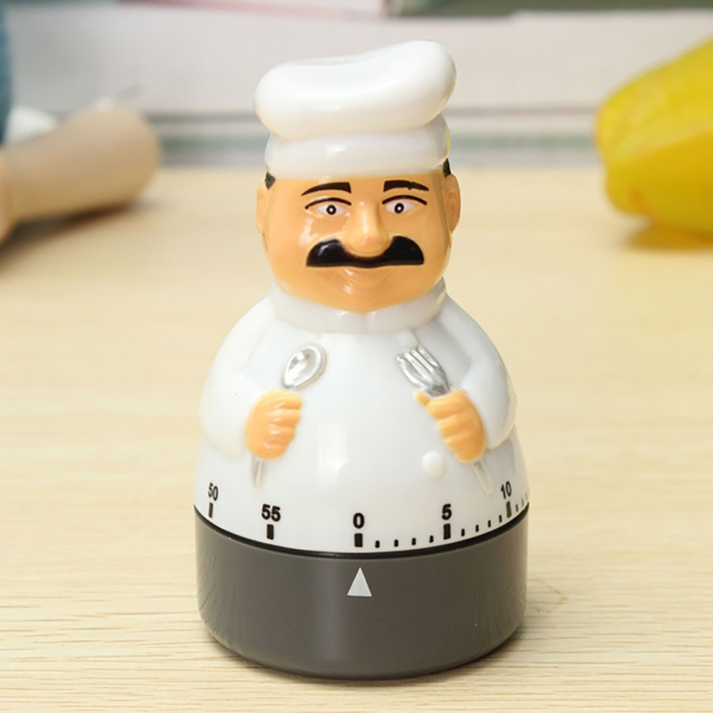 Funny Uncle Chef Kitchen Timer Plastic Mechanical 60 Minutes Cooking Alarm Bell