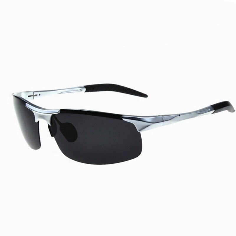 aluminium polariserte solbriller sportsbriller briller fiske eyeswears  uv400 lunettes polarisantes peche utendørs: Sølvhvit