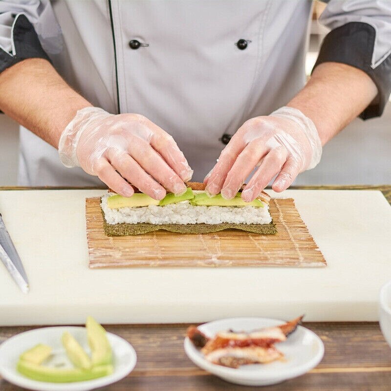 100Pcs Food Handing Gloves Kitchen Multipurpose Disposable Food Grade Latex Free Safety Work Glove S/M/L