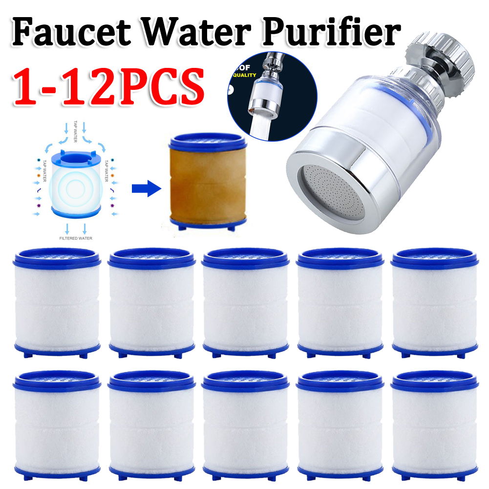 Elementos de filtro de grifo, purificador de agua para ducha, filtración de algodón PP para cocina y baño, elimina cloro, metales pesados