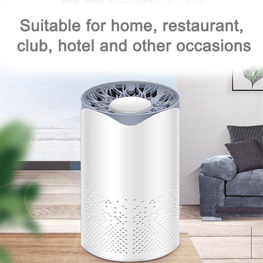 265NM UV Sterilizing Light DC5V 5W Air Purifier Cleaner UV lamp with Activated Carbon USB C-harging Portable for Home Livng Room