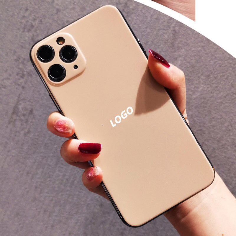 Film protecteur de téléphone portable de couleur unie pour iPhone11 PRO autocollant de peau de dos de téléphone de film arrière mat doux: Or Rose