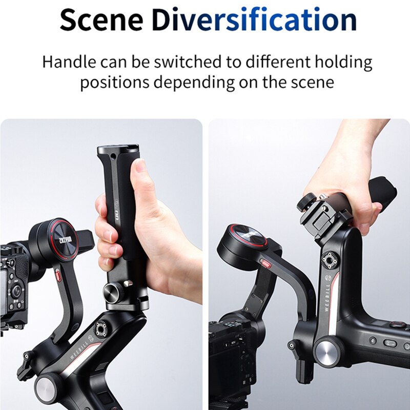 Uurig  dh14 stabilisatorhandtag för zhiyun weebill-s förlänga kallskonfäste för bildskärm video fill light mic gimbal accessorie