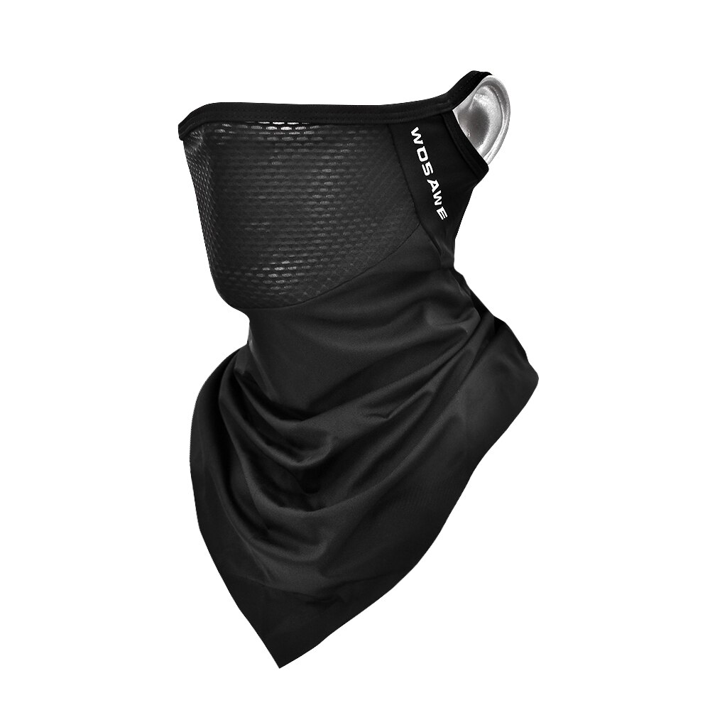 WOSAWE Breathable Motorcycle Face Mask Balaclava Neck Cover Sleeve Triangle Scarf Earloop Motorbike Full Face Shields Adult