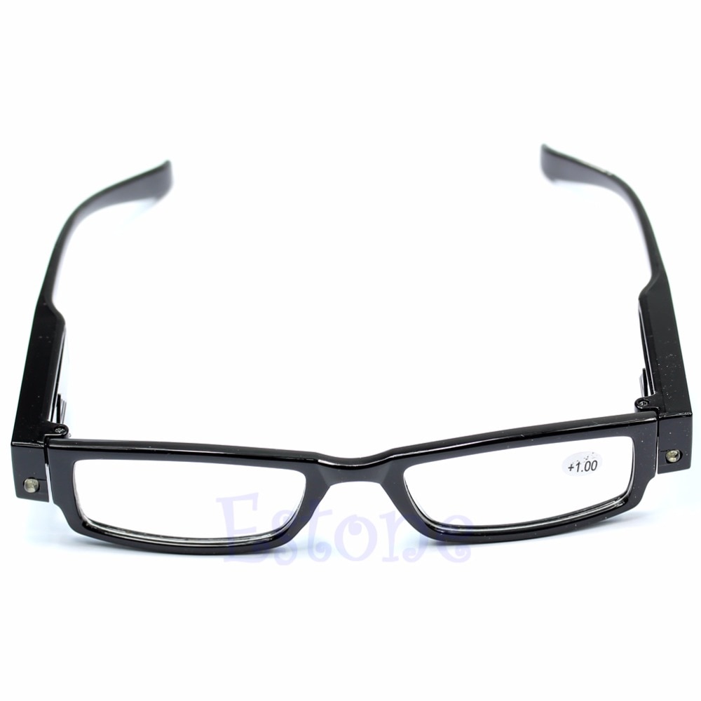 Classic Unisex Multi Strength LED Reading Glasses Eyeglass Spectacle Diopter Magnifier Light UP Eyewear WY2703
