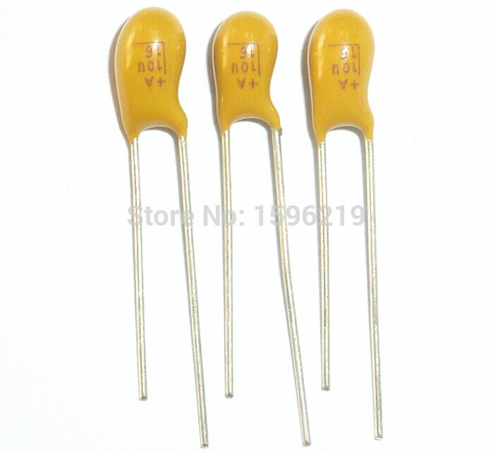 Condensador 20 piezas de Tántalo 10uF 16V 16V10uF DIP Radial