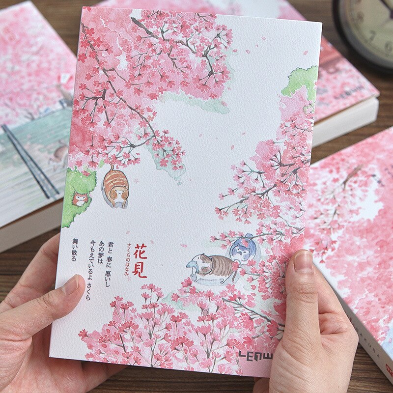 Sakura Series Sketchbook A5 Blank Flower Sketch Book Soft Cover 120 Sheets