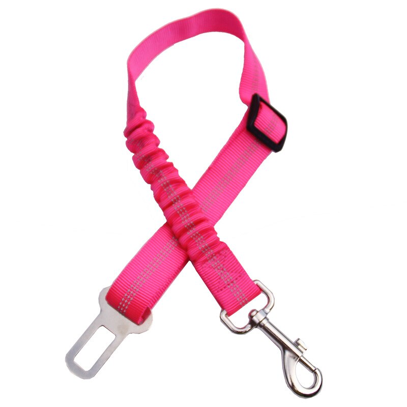 Pet Hond Kat Autogordel Verstelbare Harnas Veiligheidsgordel Leash Voor Small Medium Honden Reizen Clip Dierbenodigdheden Hond Accessoires puppy: Roze