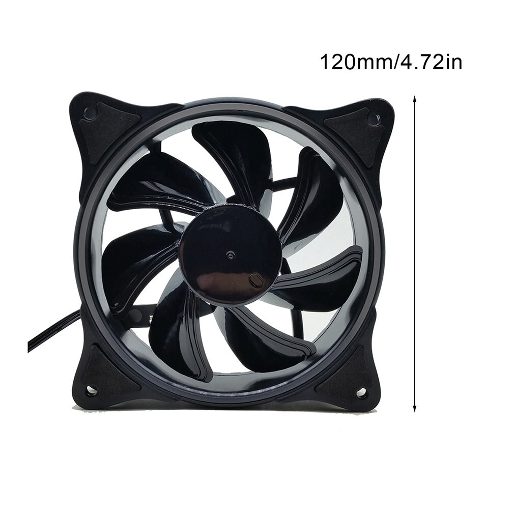 Computer PC Desktop Fan Cooler Three-Aperture Chassis 12cm Silent Fan 12V Power Supply Cooling Fan PC Accessories
