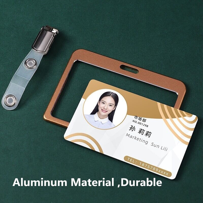 Work Office Name Card Badge Reel Student Nurse Exhibition ID Name Card Badge Holder With Metal Clip Office Supplies