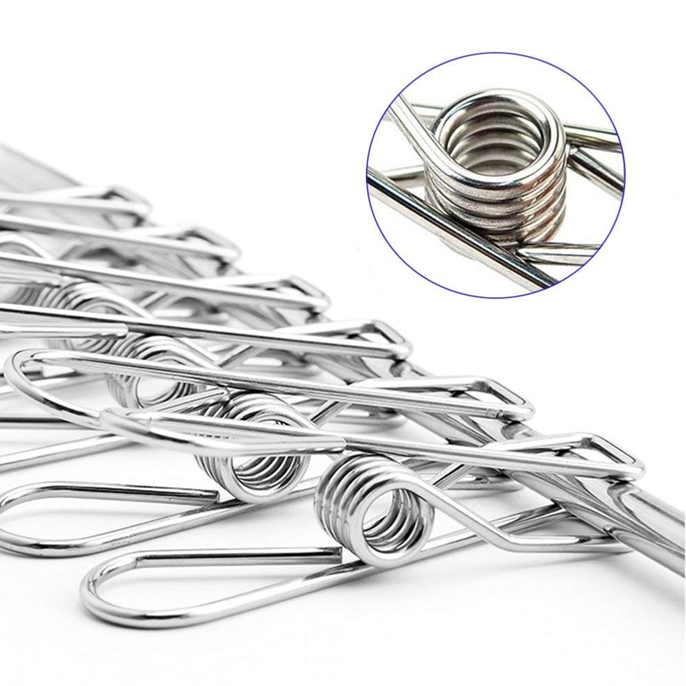 100- pack wasknijpers deken roestvrij staal wasgoed ophangen waslijn clips voor kleding papieren dossiers snacks zegel