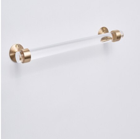 Acryl Handdoek Bar (Gepolijst Messing, Satijn Messing Of Nikkel) traditionele End Beugel-Lucite Handdoek Bar-Handdoek Bar-Handdoekenrek-Luxholdu: 60 cm gold