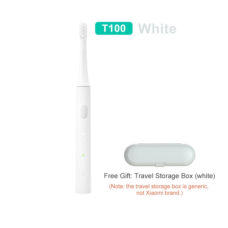 Xiaomi mijia T100 sonic電動歯ブラシ大人超sonic自動歯ブラシusbで充電可能な防水トラベルボックス: White