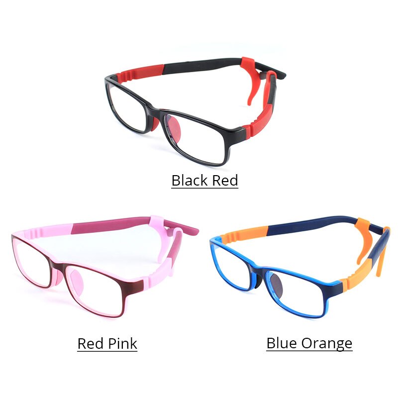 Vanlook Transparante Kid Computer Bril Voor Kinderen Anti Blue Ray Brilmontuur Oculos De Grau Brillen Silicone: BlackPinkBlue
