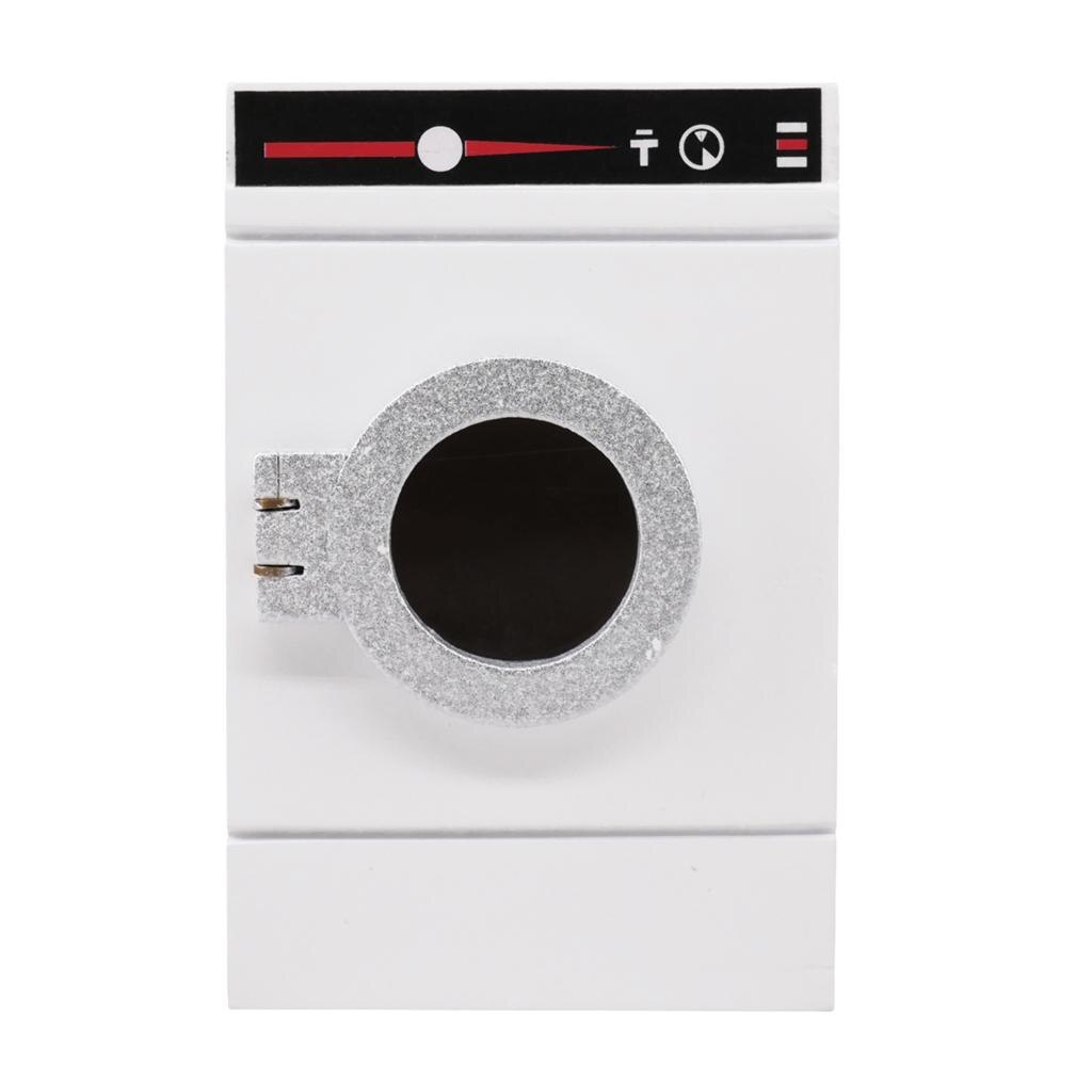 1/12 Bilancia Miniatura casa delle bambole in Legno Rondella di Lavaggio Macchina Bianco per Casa di Bambole Mobili Da Bagno Della Decorazione del Giocattolo