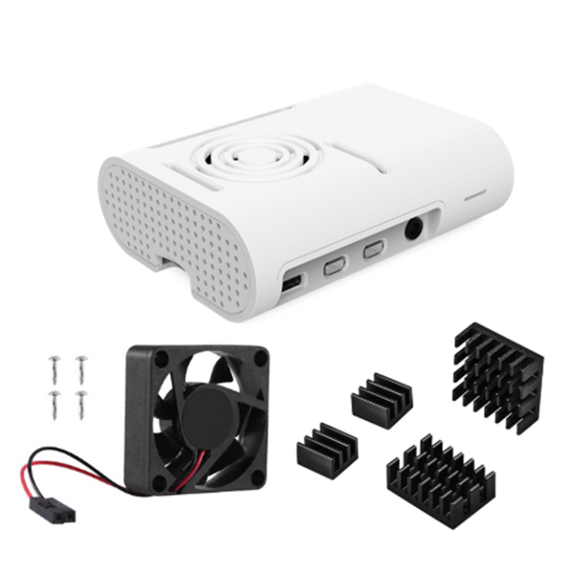 Aokin Raspberry Pi 4 Model B Case met Cooling Fan Heatsink Aluminium Koellichaam Voor Raspberry pi 4 4B Cover