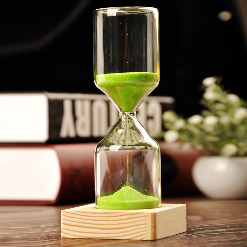 exquisit 30-Minute holz Basis glas farbige sanduhr Timer kreative exquisit dekoration: 1