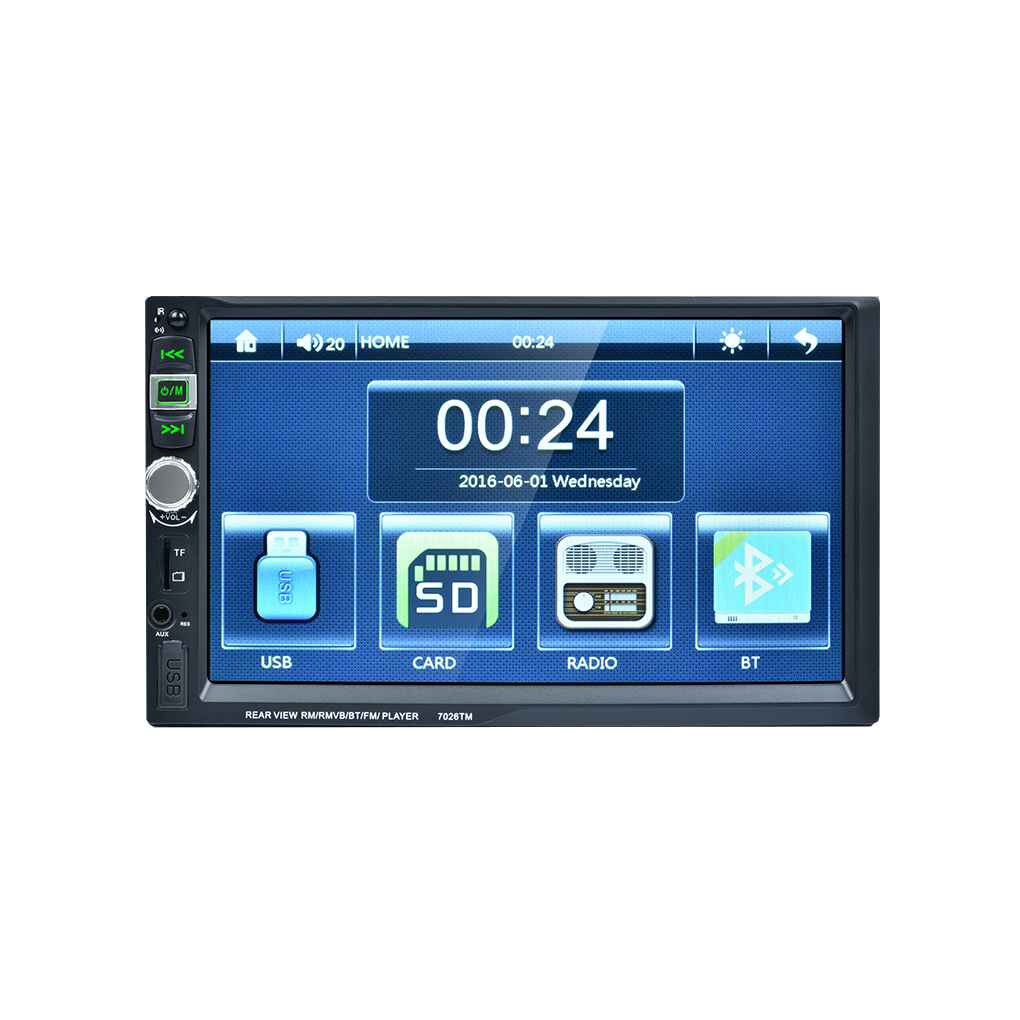 7 inch HD Double Din Touch Screen Vehicle Car Blluetooth MP5 with Camera FM Transmitter USB TF Card