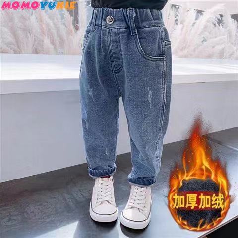 freundlicher fest Jeans Lange Hosen Hosen Jungen mädchen Klassische Denim Hosen Baby Jeans Herbst Winter Kleidung für 2-8 jahre