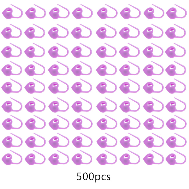 500Stck bunt Sicherheit Stifte Plastik Clips Marker Stifte Pro Stricken überqueren Stich Halter Handwerk DIY Nähen Bausatz Brosche Zubehör: Typ7