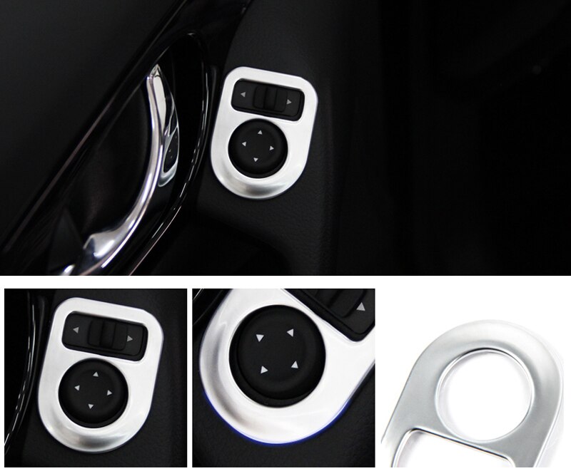 For Nissan Qashqai J11 ABS Matte Interior Rearview Mirror Adjustment Button Cover Trim 1PCS Car Styling