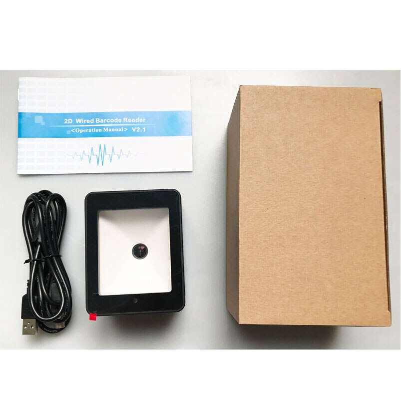 Barcode Scanner Continuous Automatic Induction 2D CMOS USB Wired Supermarket Logistics Hospital Barcode Reader