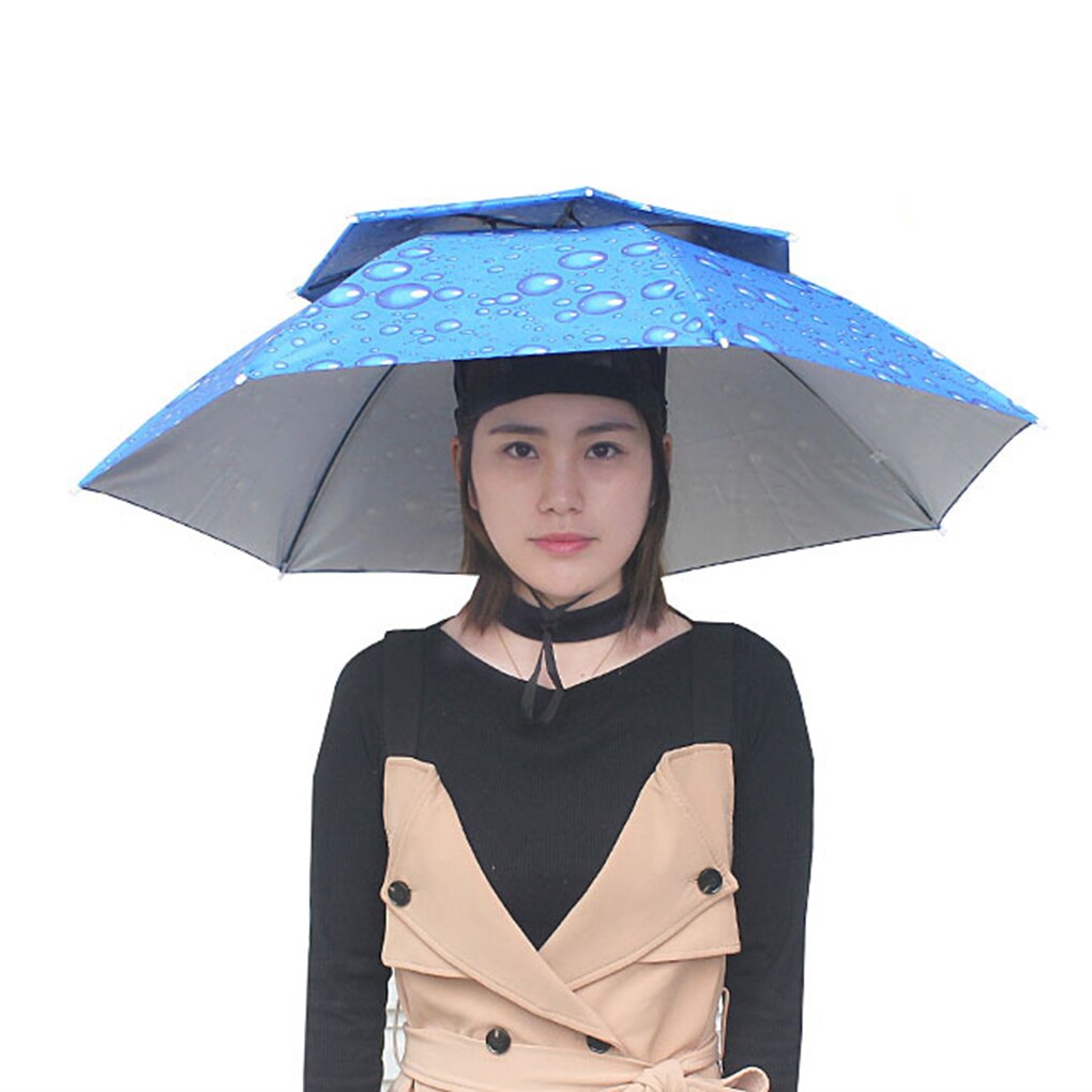 Vissen Paraplu Hoed Wandelen Strand Camping Hoofddeksels Cap Opvouwbare Zonnebrandcrème Schaduw Hoofd Paraplu Mini Leuke Paraplu: type    2