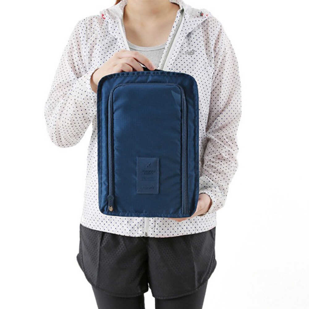 Travel Portable Waterproof Shoes Bag Organizer Storage Pouch Pocket Packing Cubes Handle Nylon Zipper Bag Accessories