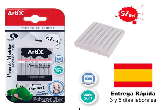 Polyclay Fimo 57g multicolor arcilla para moldear pasta de moldear cerámica bellas artes manualidades: gris