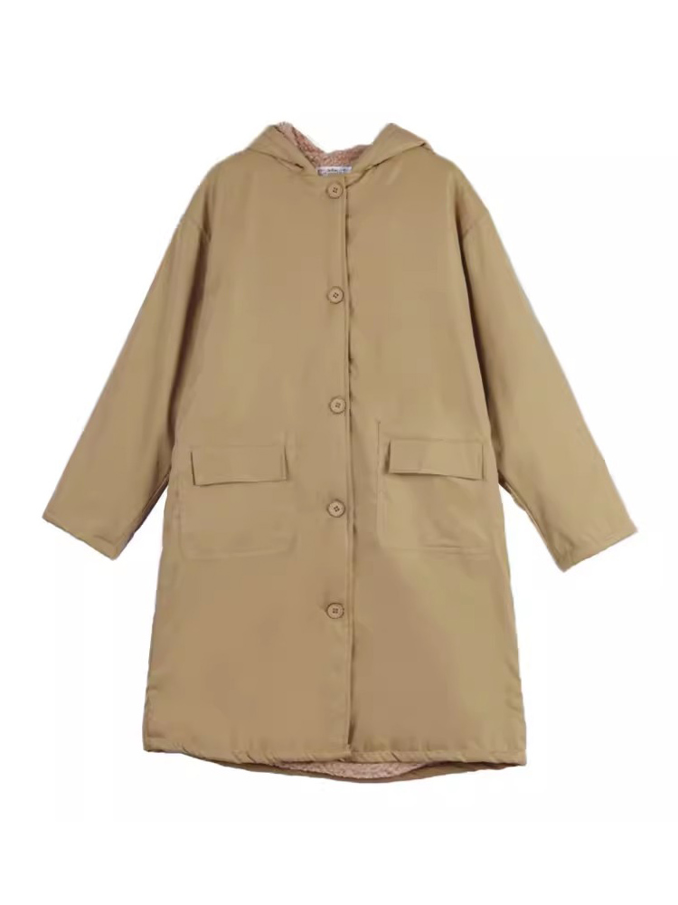 Rysk stil plus sammet tjock varm lång parkas vinter litterär bomullsvadderad kappa huva ytterjackor för kvinnor