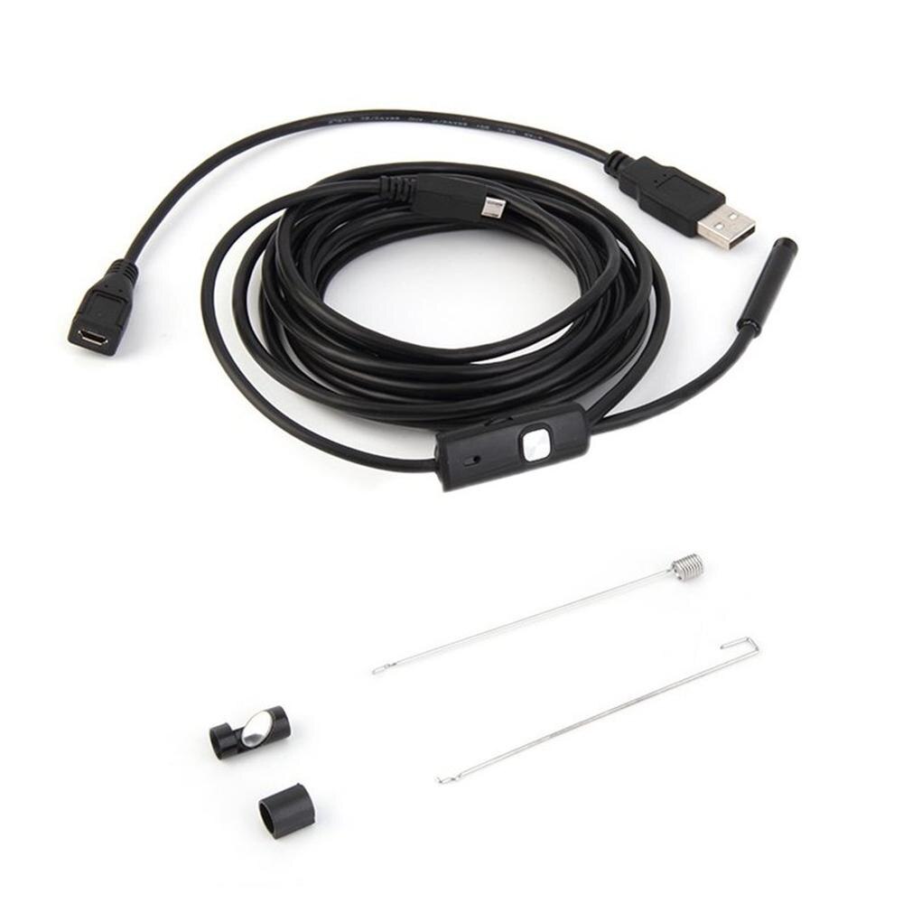 Flexible 7mm Endoscope IP67 Waterproof Micro USB Inspection Endoscope Camera for Android Smartphone Endoscope 6LEDs Adjustable