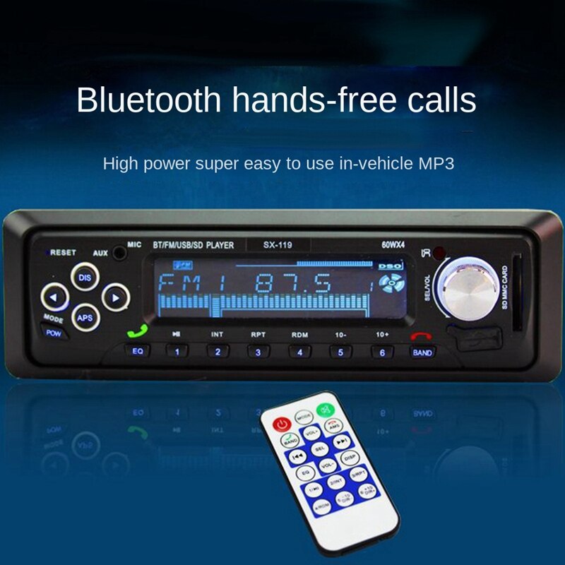 SX-119 Car Bluetooth Card Machine Bluetooth Hands-Free MP3 Car Radio Player DAB+