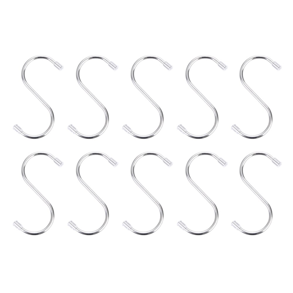 Gancho para colgar en forma de S de acero inoxidable 10 Uds. Ganchos para colgar ropa de baño y cocina ganchos para colgar